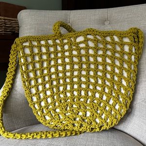 Madewell Woven Rope Bag Golden Chartreuse